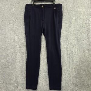 Talbots Women's 6P Petite Mid Rise Legging Skinny Ankle Pants Navy Blue Rayon
